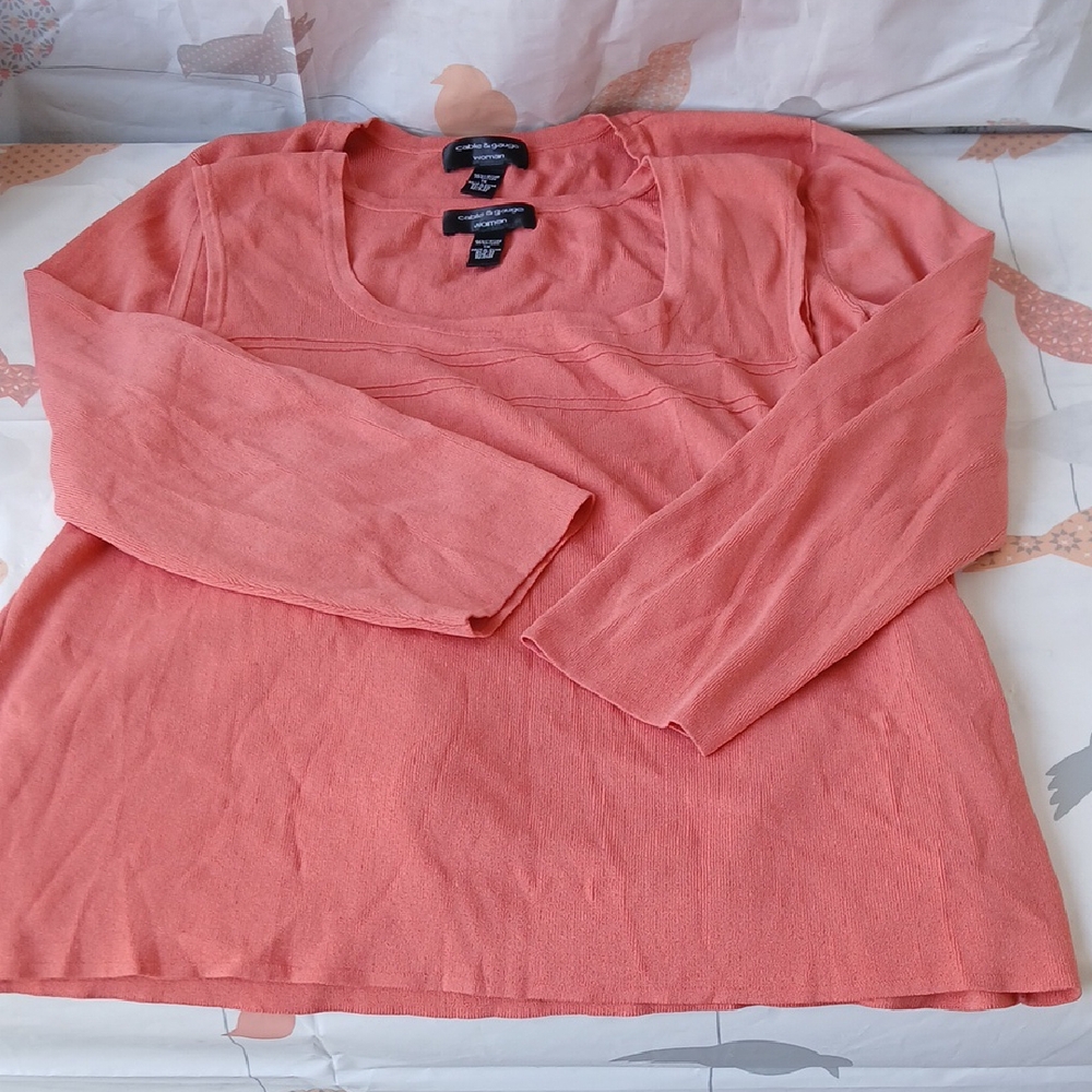 Pre-loved Coral Long Sleeve Top Set